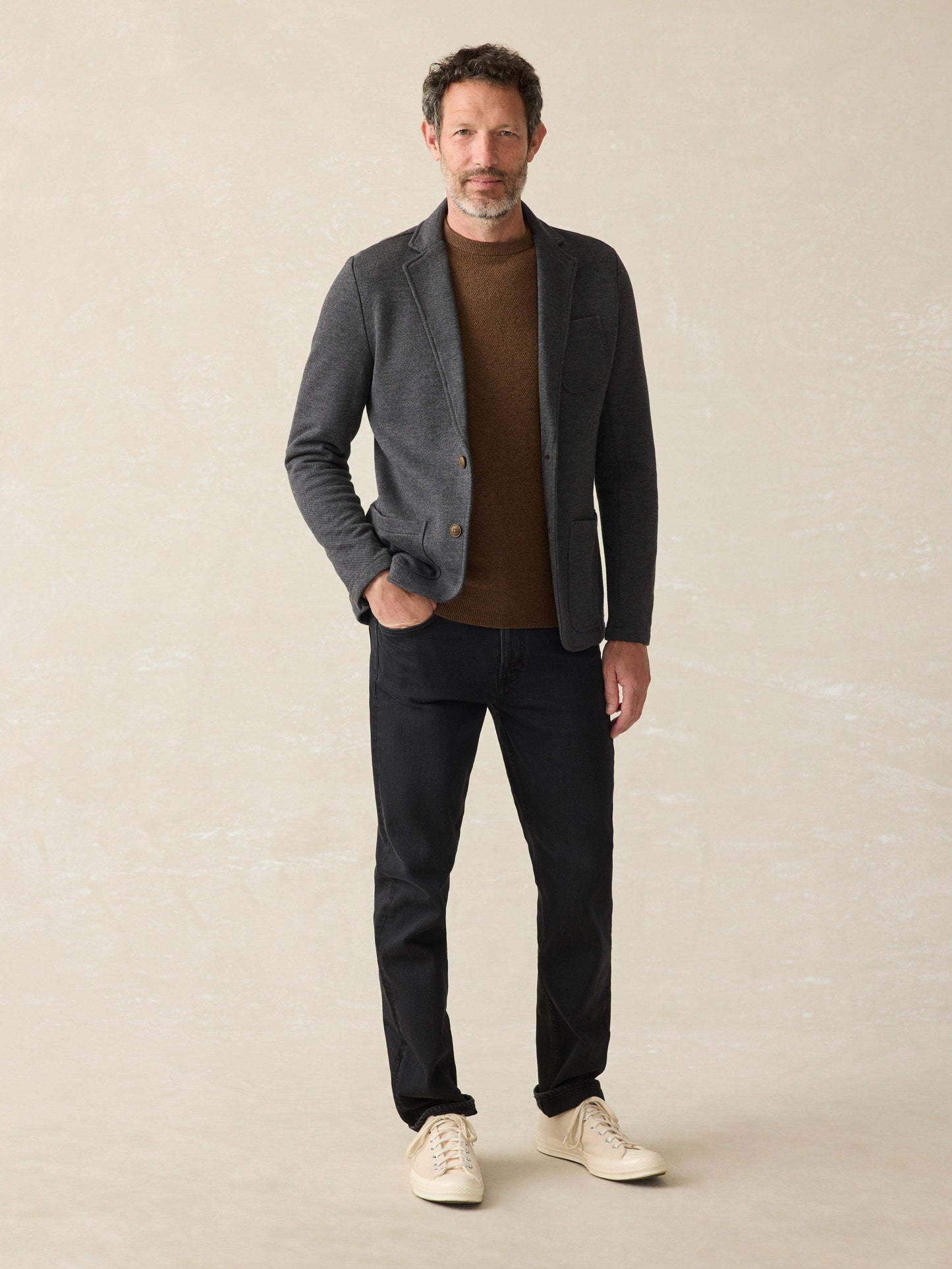 Inlet Knit Blazer (Short) - Black Sky Melange