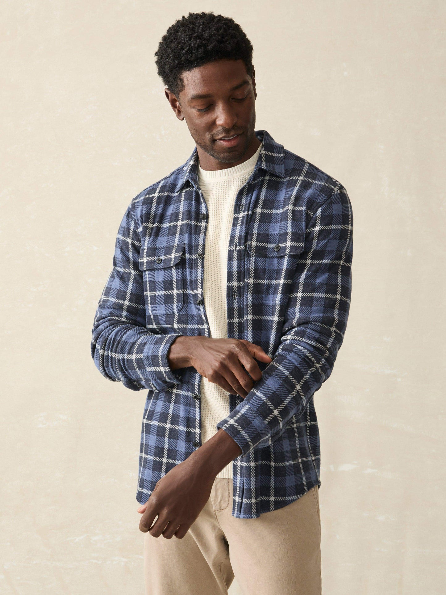 Legend™ Sweater Shirt - Blue Winds Plaid