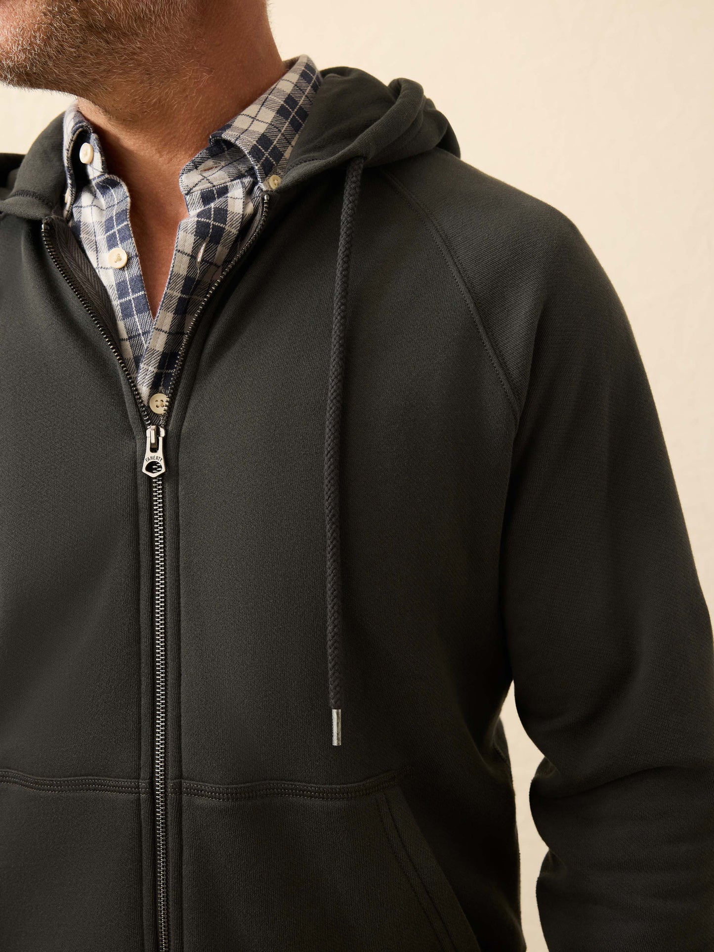 High Standard Fleece Zip Hoodie - Mountain Black