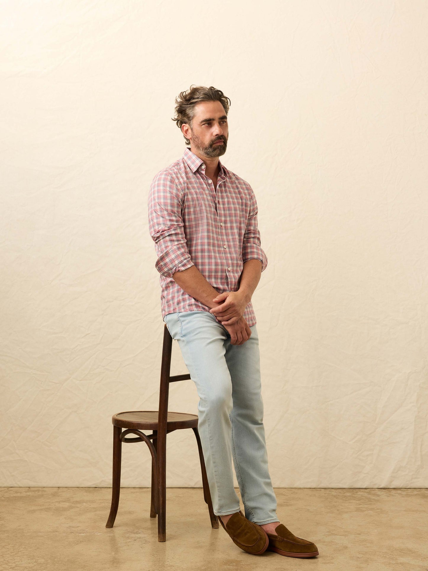 Movement™ Shirt - Red Charcoal Plaid