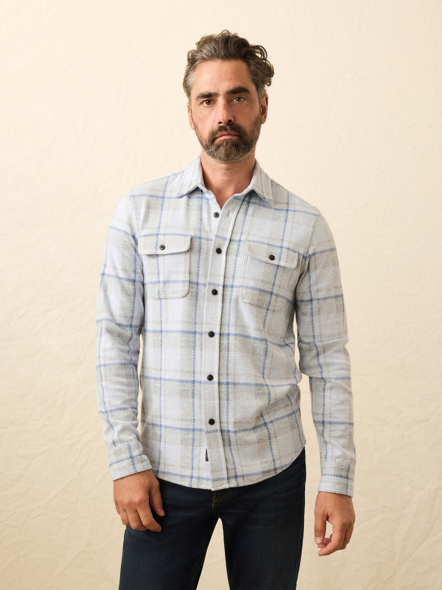 Legend™ Sweater Shirt - Maine Sky Plaid
