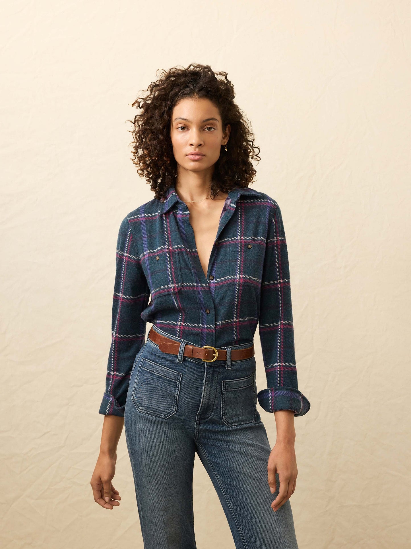 Legend™ Sweater Shirt - Northern Lights Plaid