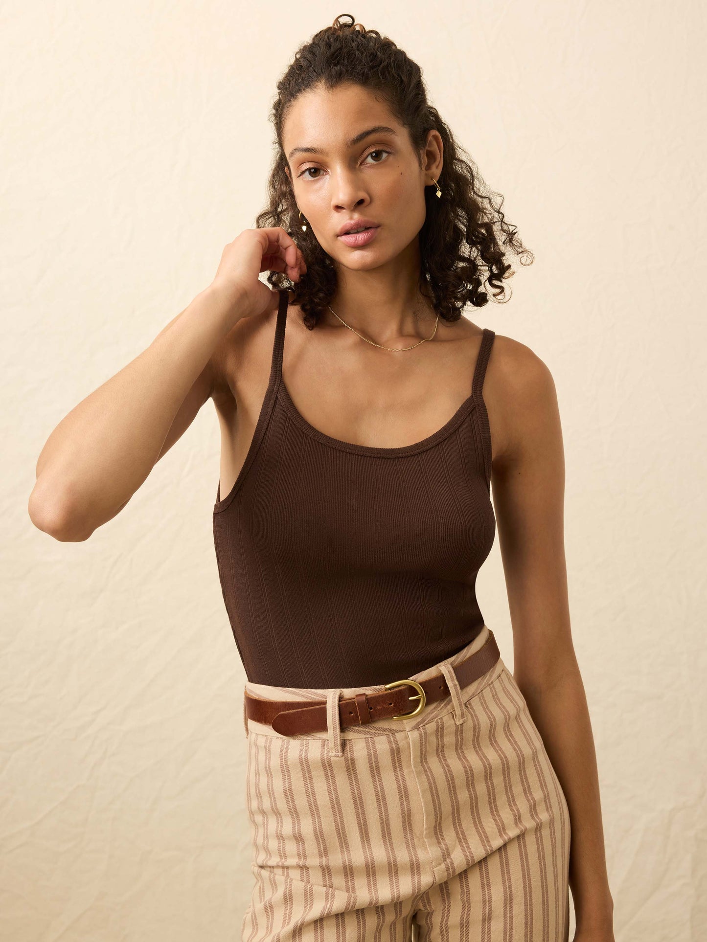 Sunday Rib Tank - Chicory Coffee