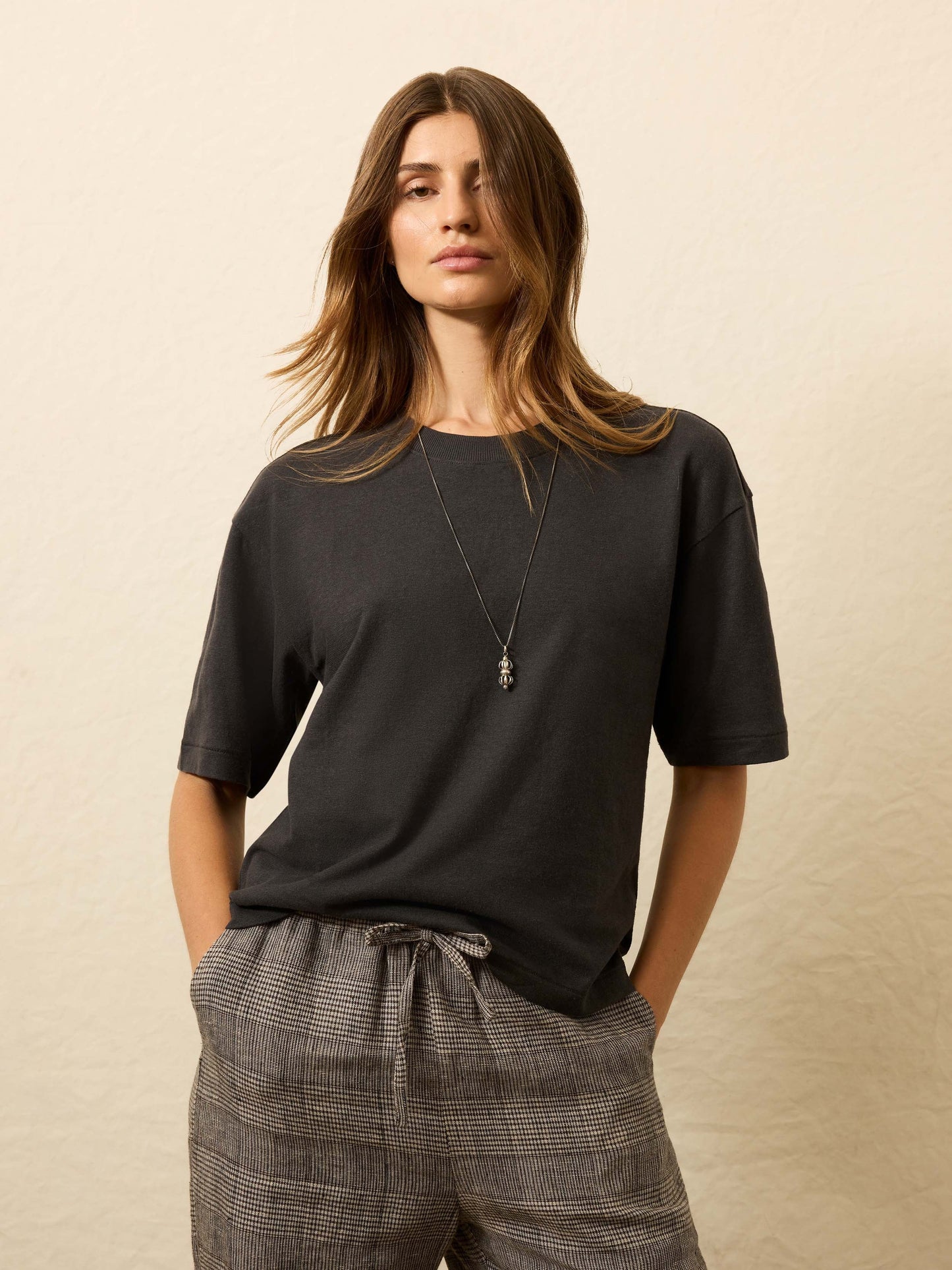 Hemp Blend Vintage Tee - Washed Black