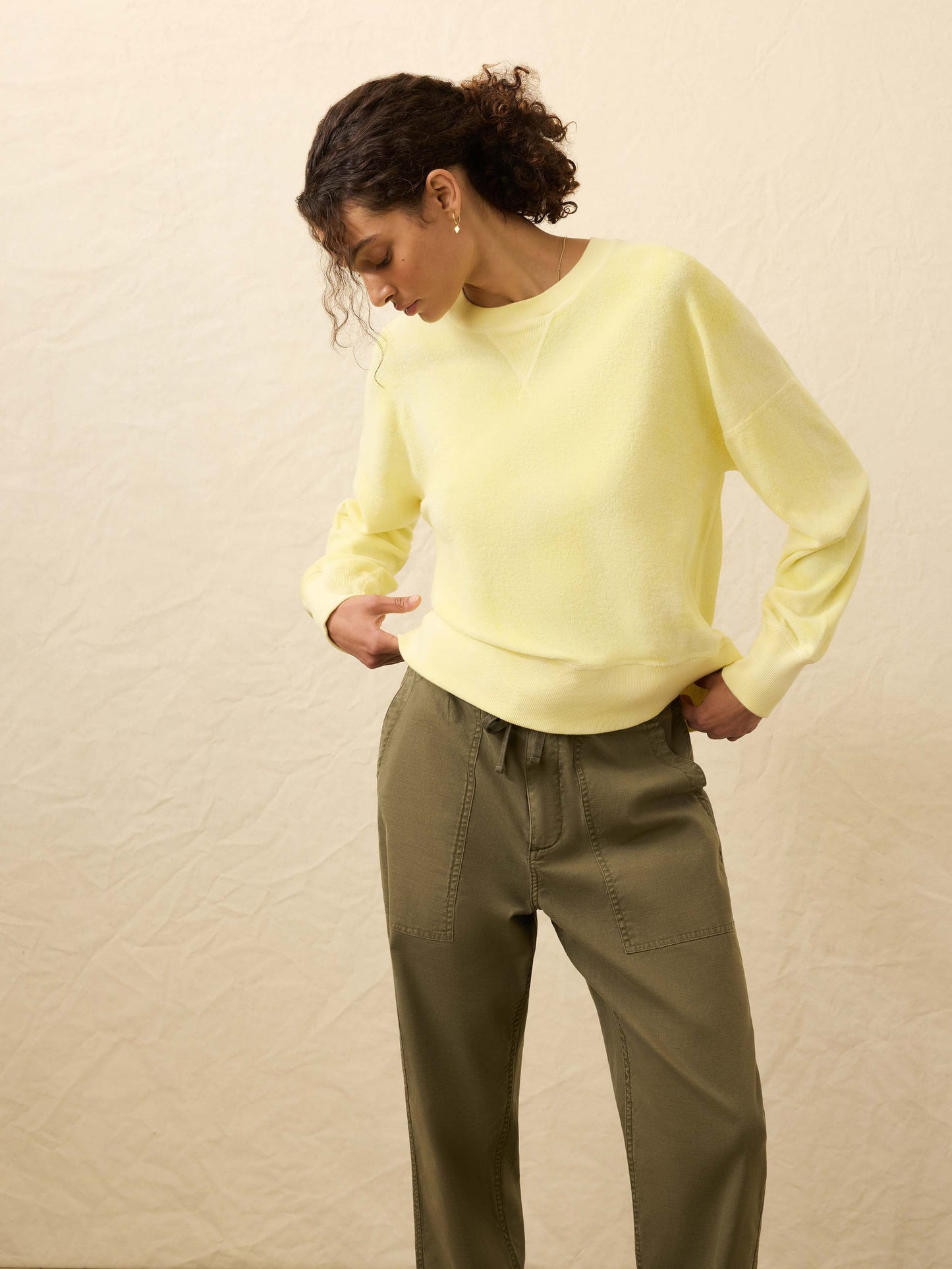 High Tide Terry Crew - Limelight Tie Dye