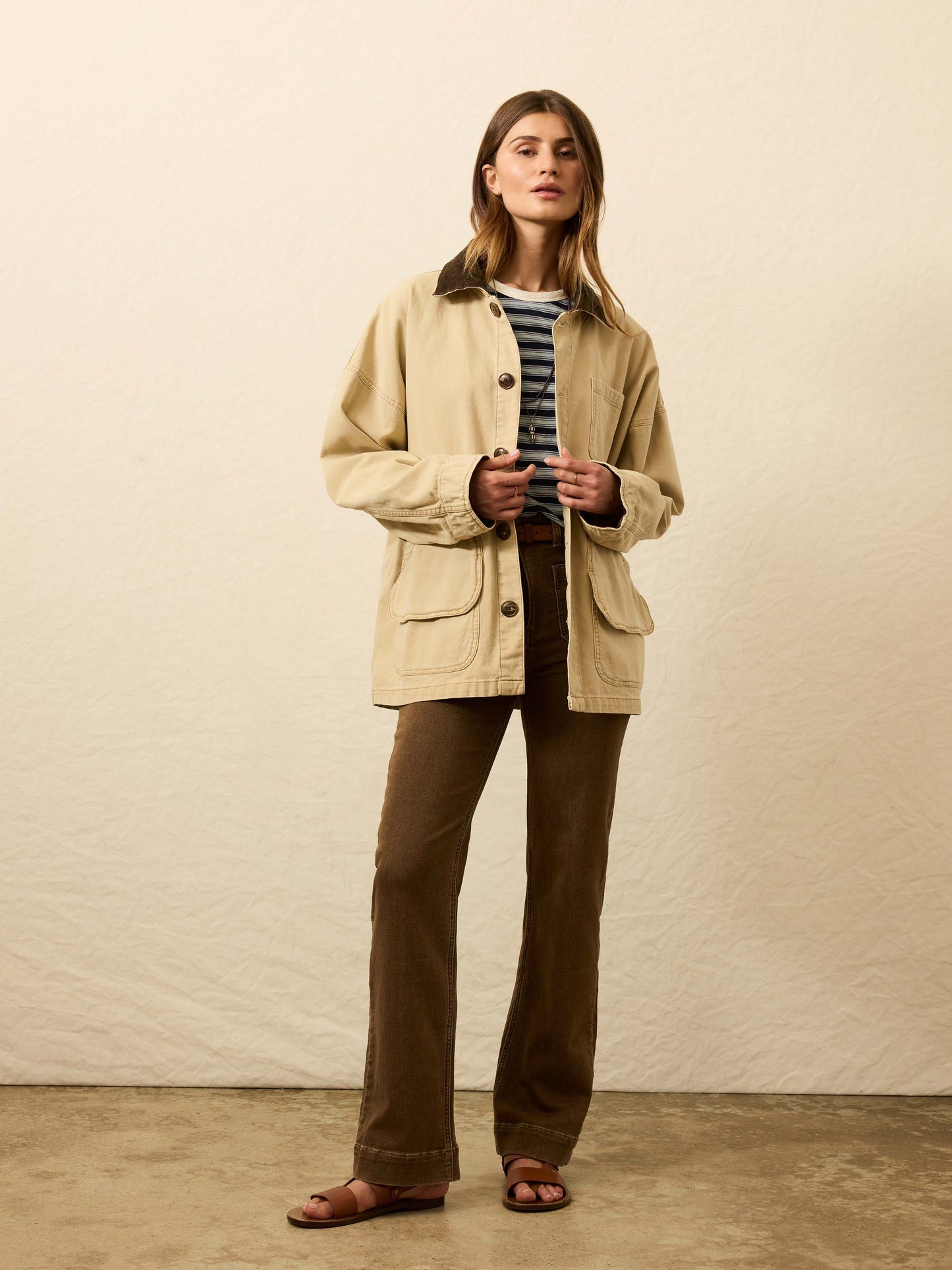 Sunwashed Canvas Barn Jacket - Sandy Khaki