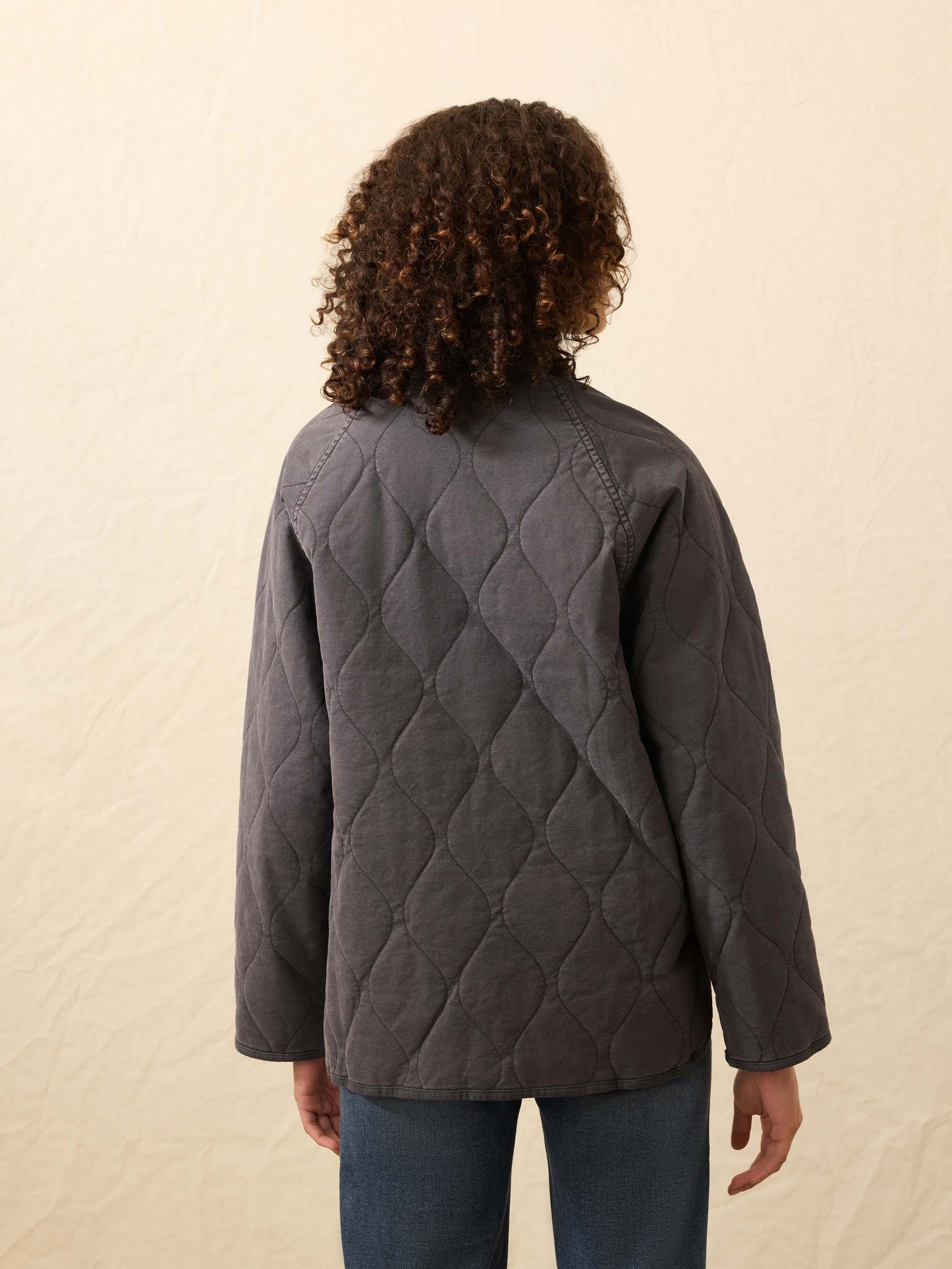 Sunwashed Quilted Jacket - Washed Charcoal