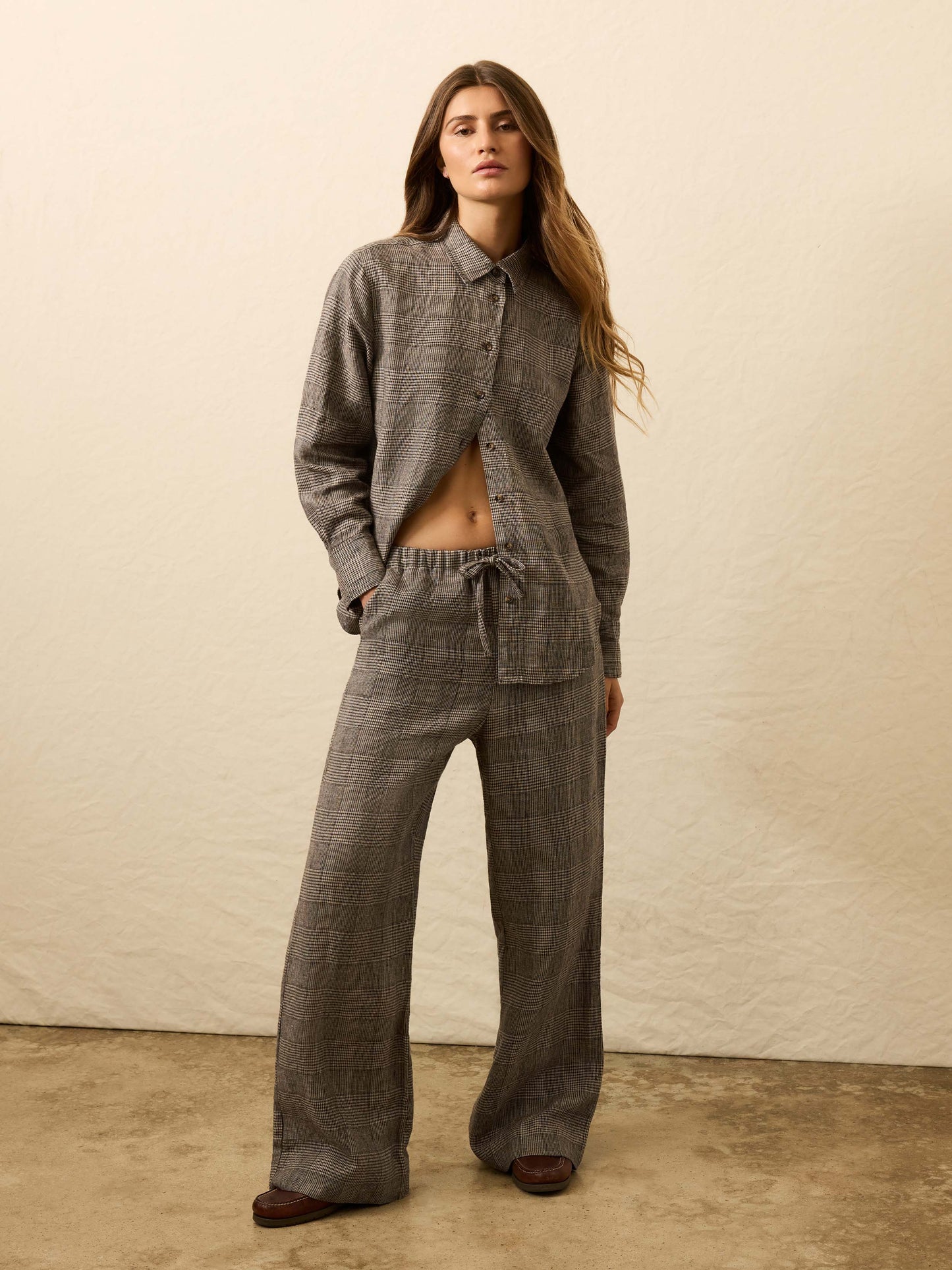 Laidback Linen Relaxed Shirt - Overlook Plaid