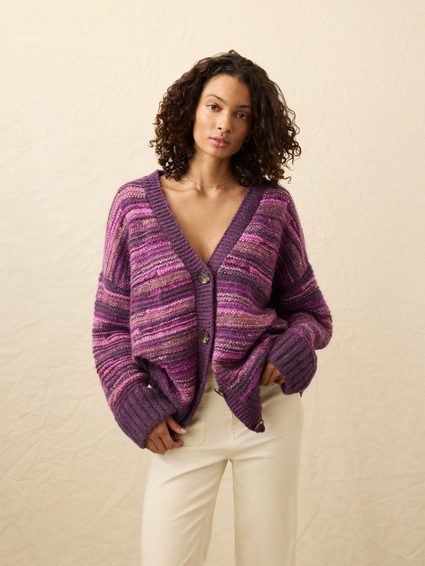 Cliffwalk Cardigan - Rose Dye Vines