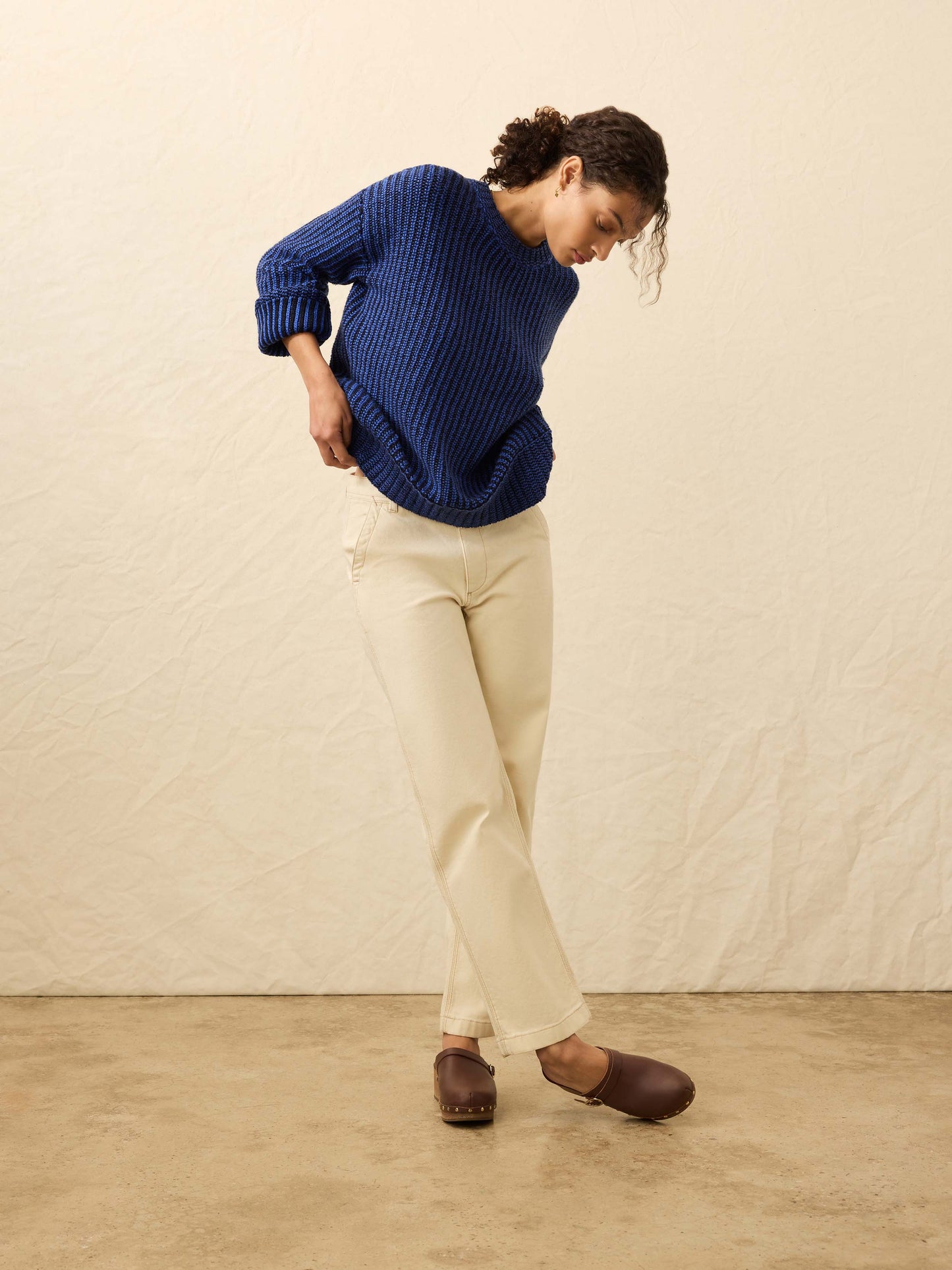 Heirloom Cotton  Relaxed Crew - Snorkel Stripe