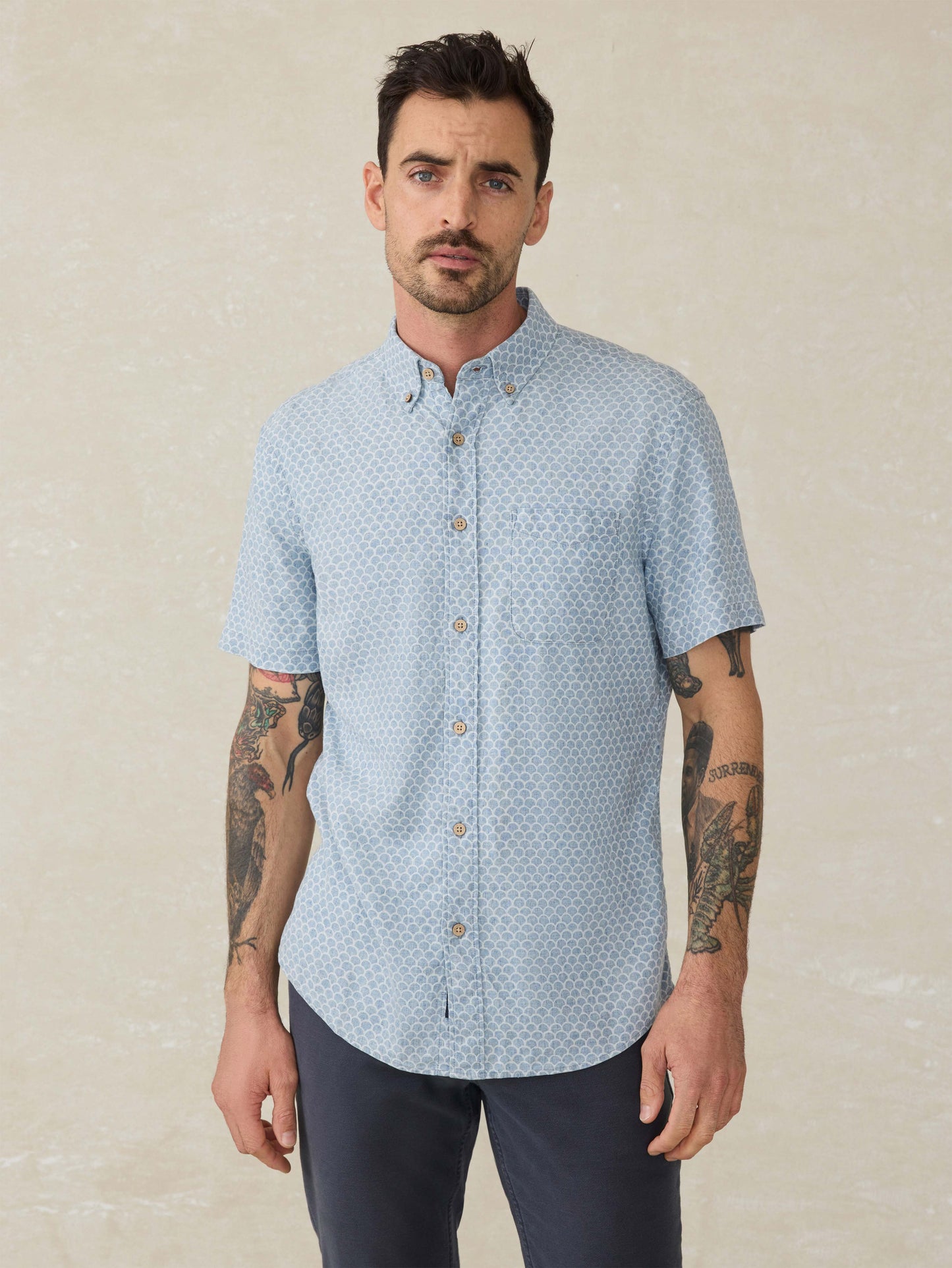 Short-Sleeve Breeze Shirt - Fish Scale Redux