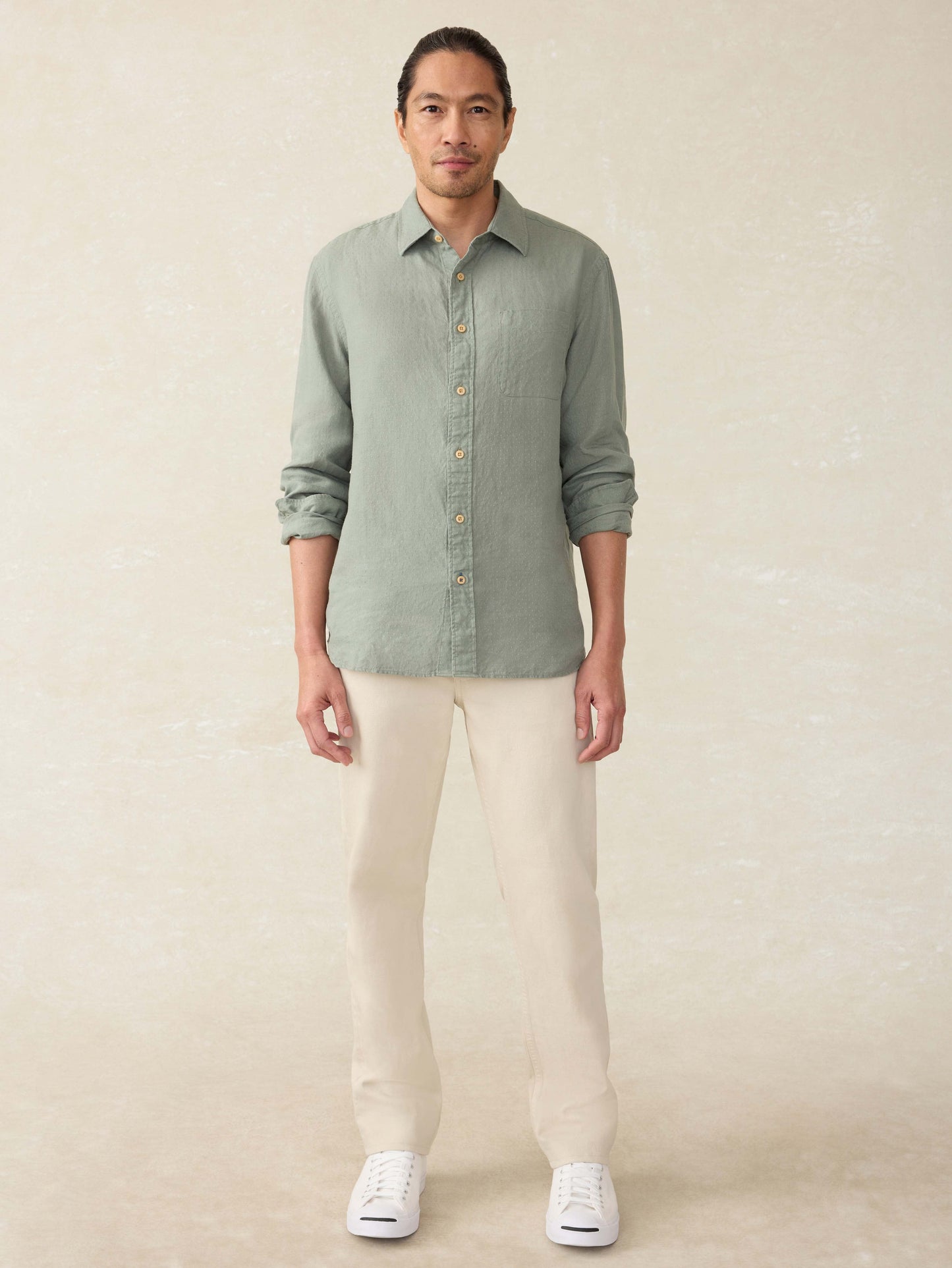 Laguna Linen Shirt - Fairfield Dobby