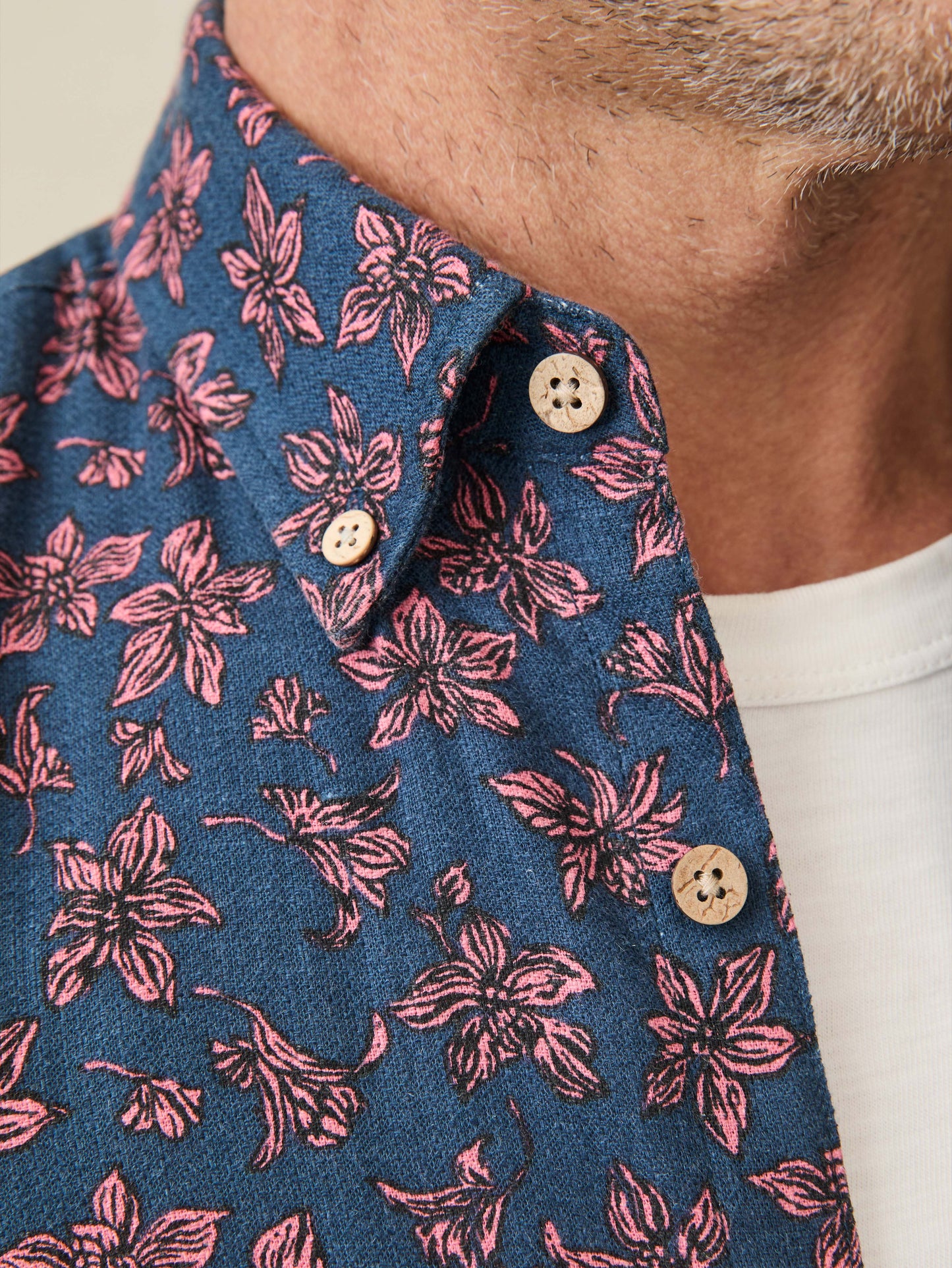 Short-Sleeve Breeze Shirt - Berry Navy Floral