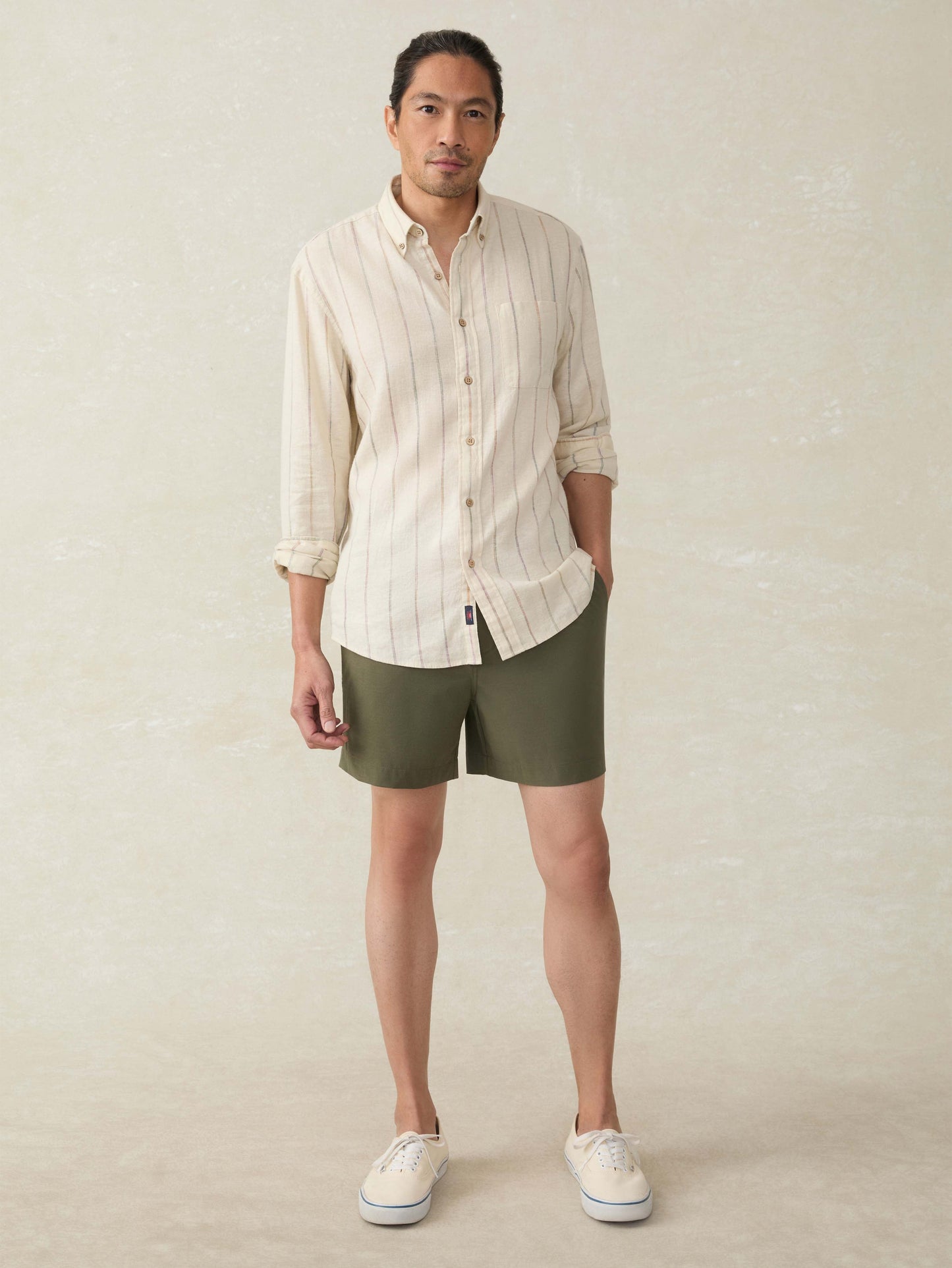 Long-Sleeve Breeze Shirt - Cloud Beach Stripe