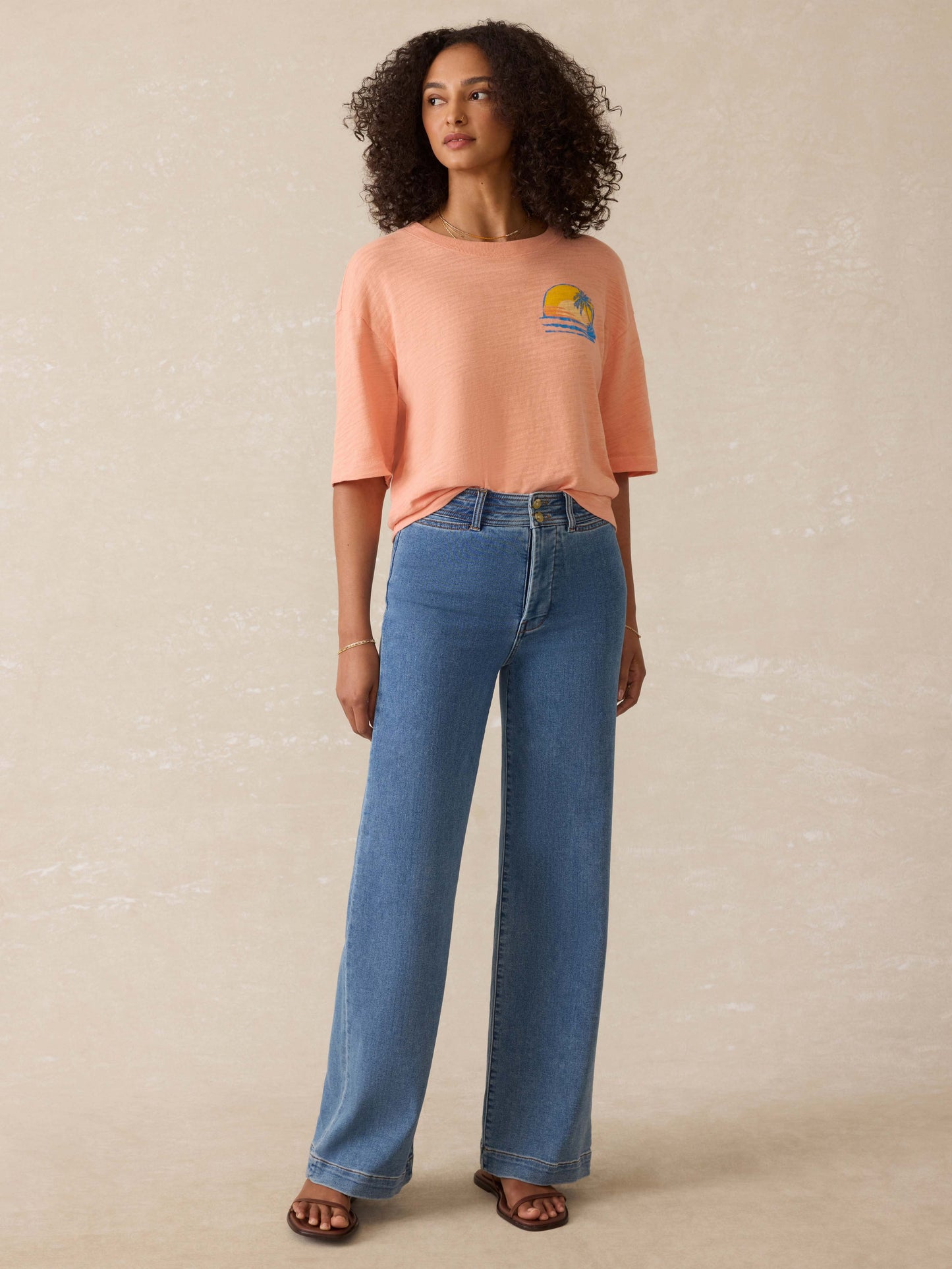 Sunwashed Slub Vintage Tee - Canyon Sunset
