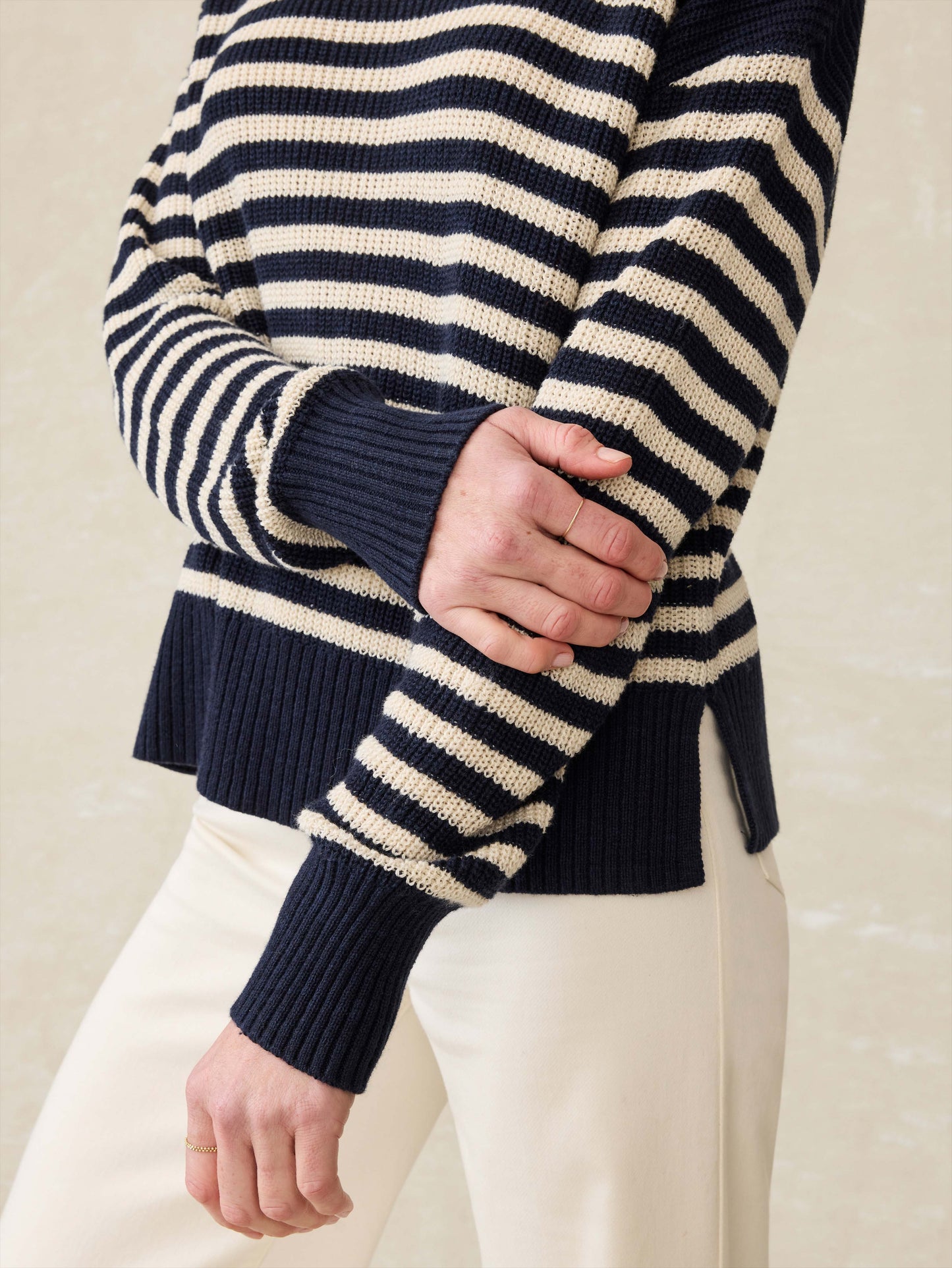 Miramar Linen Crewneck - Lighthouse Point