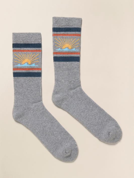 Sun And Waves™ Sock - New Grey