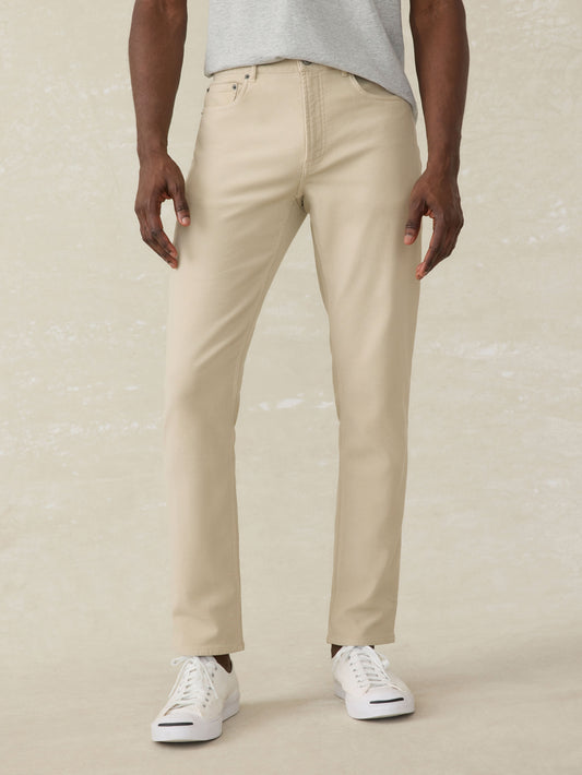 Stretch Terry 5-Pocket Athletic Fit Pant - Stone