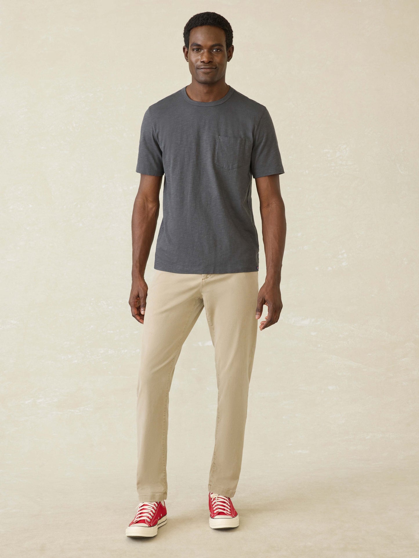 Sunwashed Regenerative Pocket Tee - Graphite