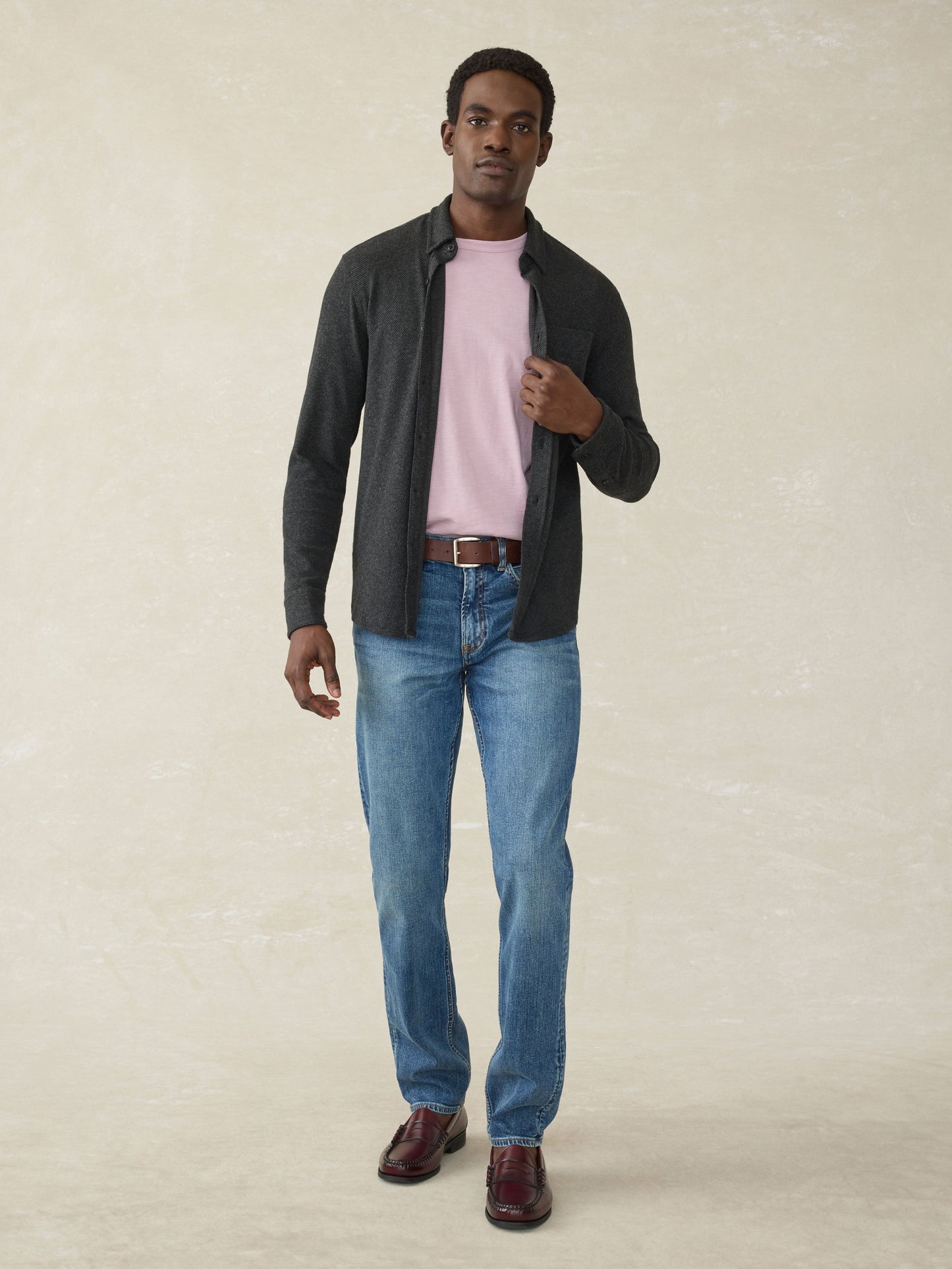 Legend™ Sweater Shirt (Single Pocket) - Heathered Black Twill