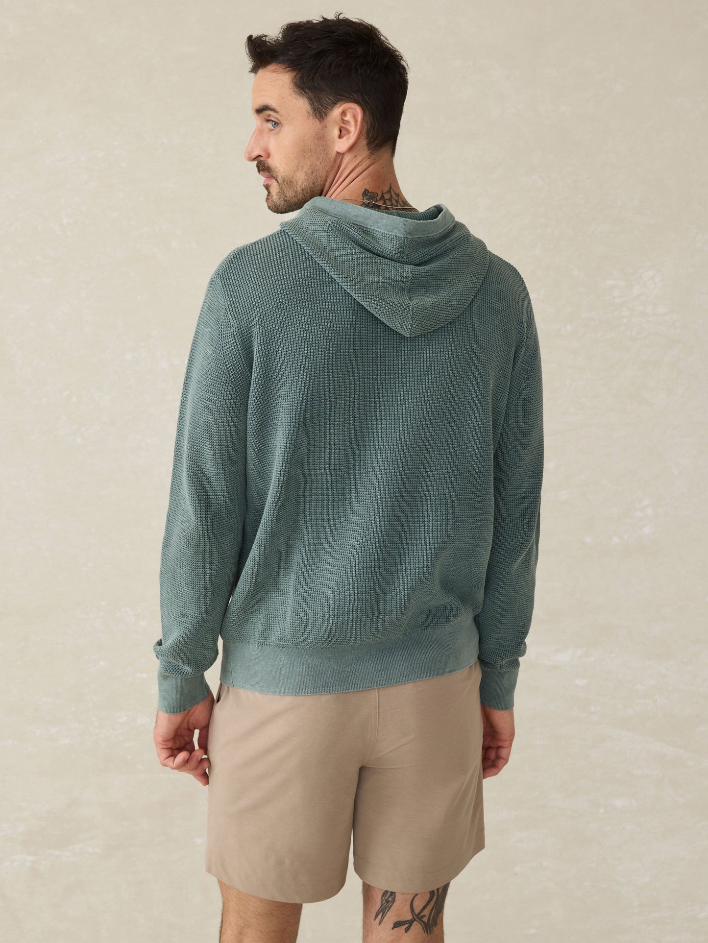 Sunwashed Sweater Hoodie - Mountain Olive