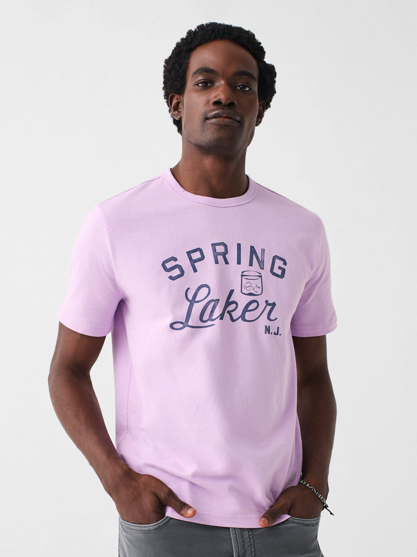 Spring Lake Short-Sleeve Crew Lakers T-Shirt - Faded Lilac
