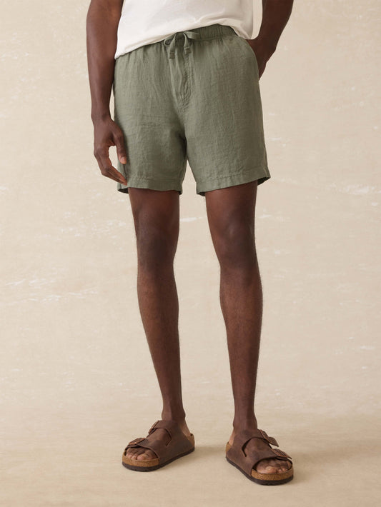 Essential Linen Short (6.5" Inseam) - Spruce