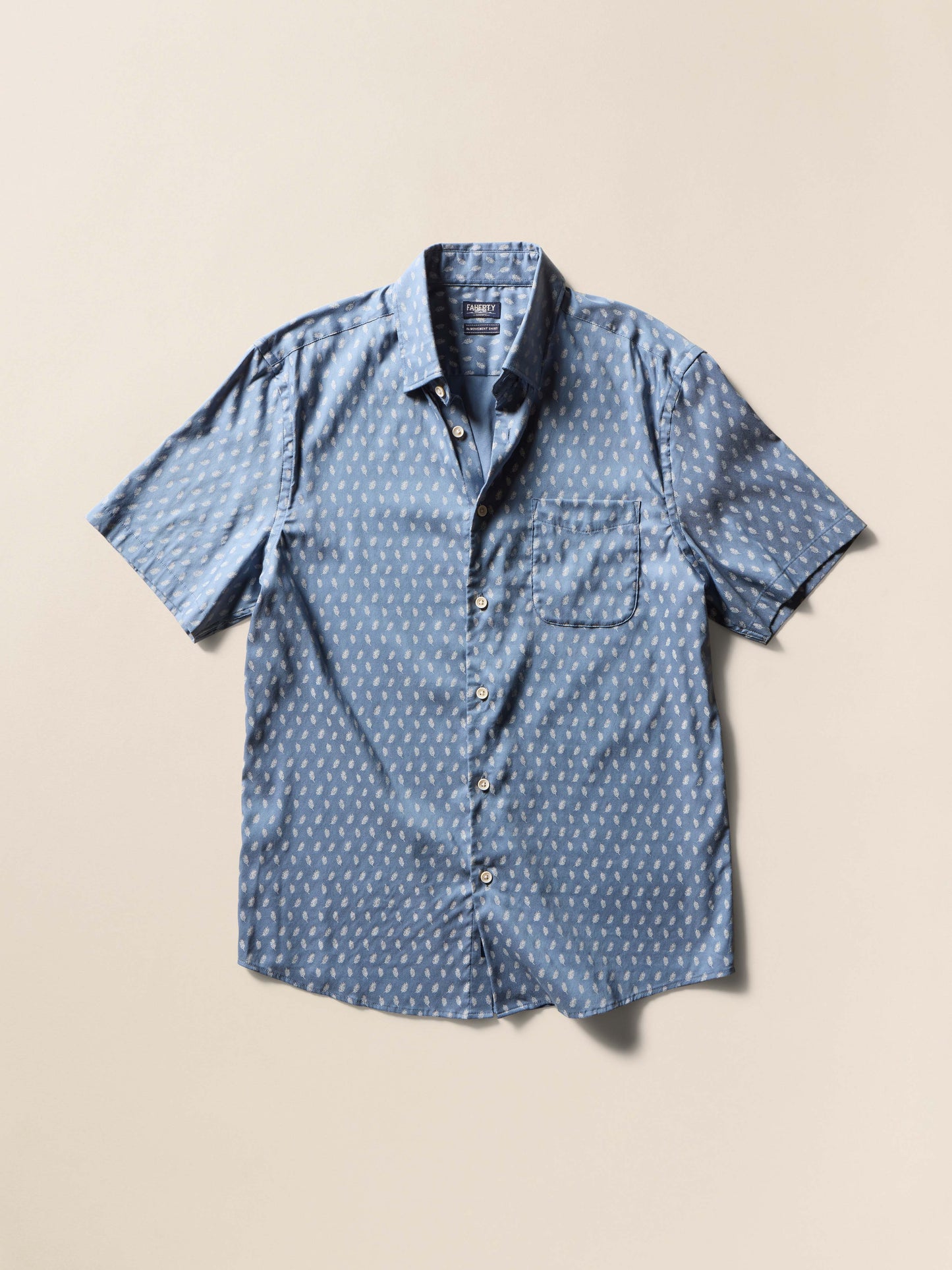 Short-Sleeve Movement™ Monterey Shirt - Marine Palm Foliage