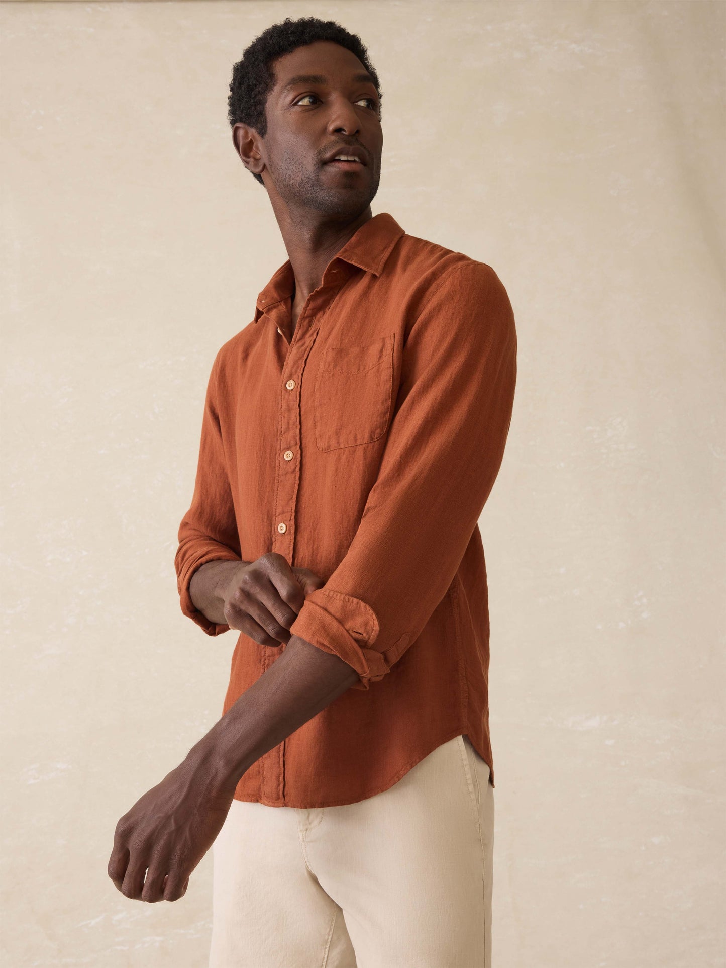Laguna Linen Shirt - Summer Sienna