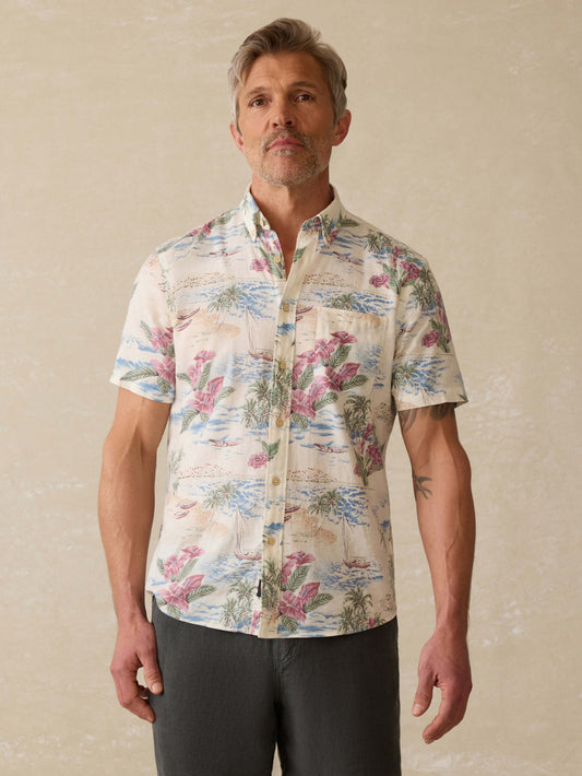 Short-Sleeve Breeze Shirt - Molokai Scenic Tropical