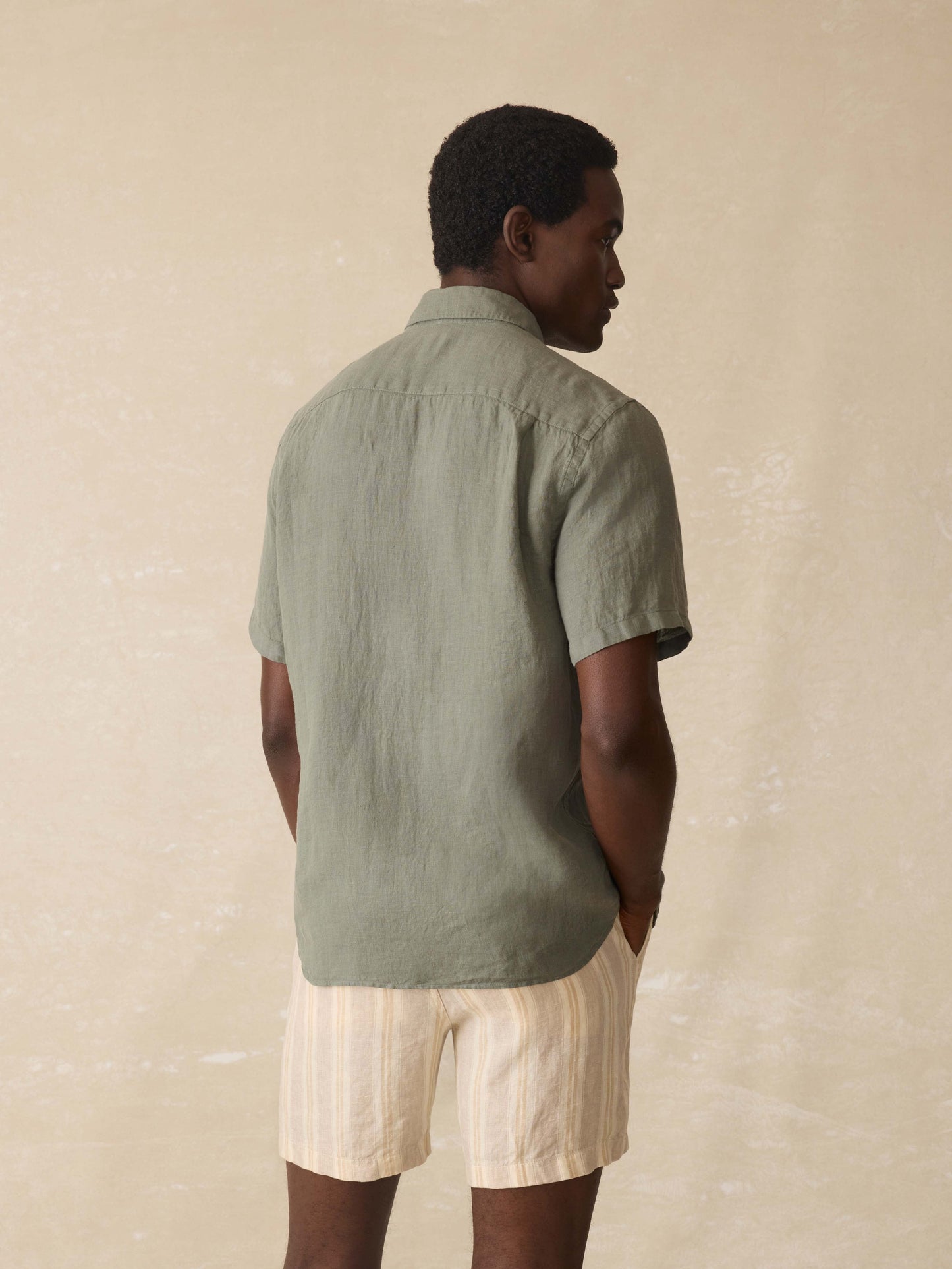 Short Sleeve Laguna Linen Shirt - Spruce