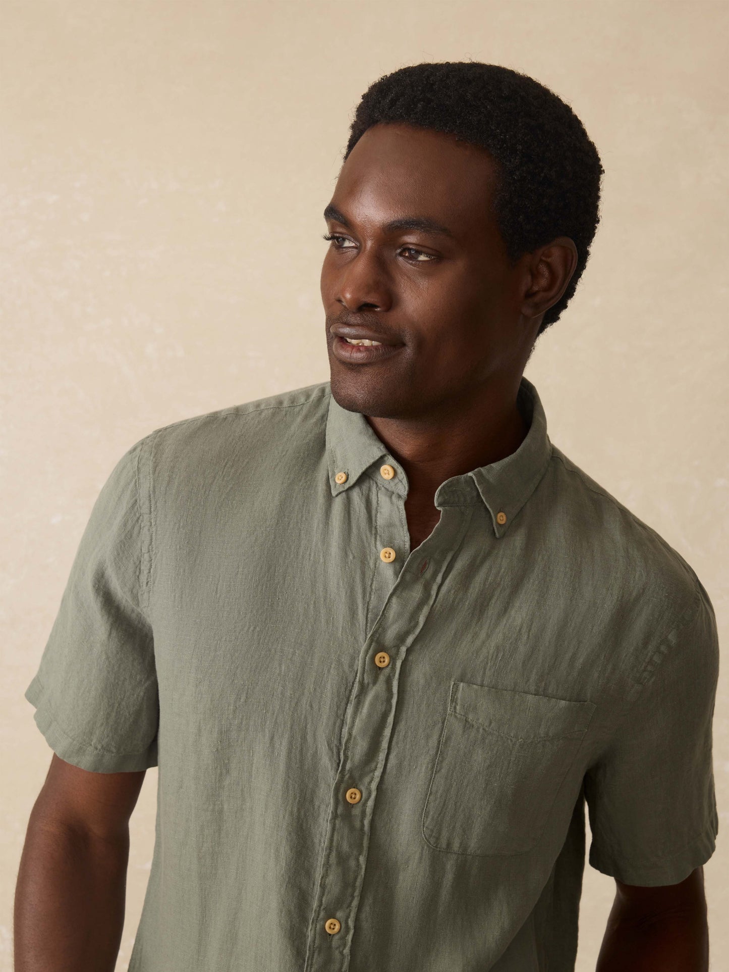 Short Sleeve Laguna Linen Shirt - Spruce