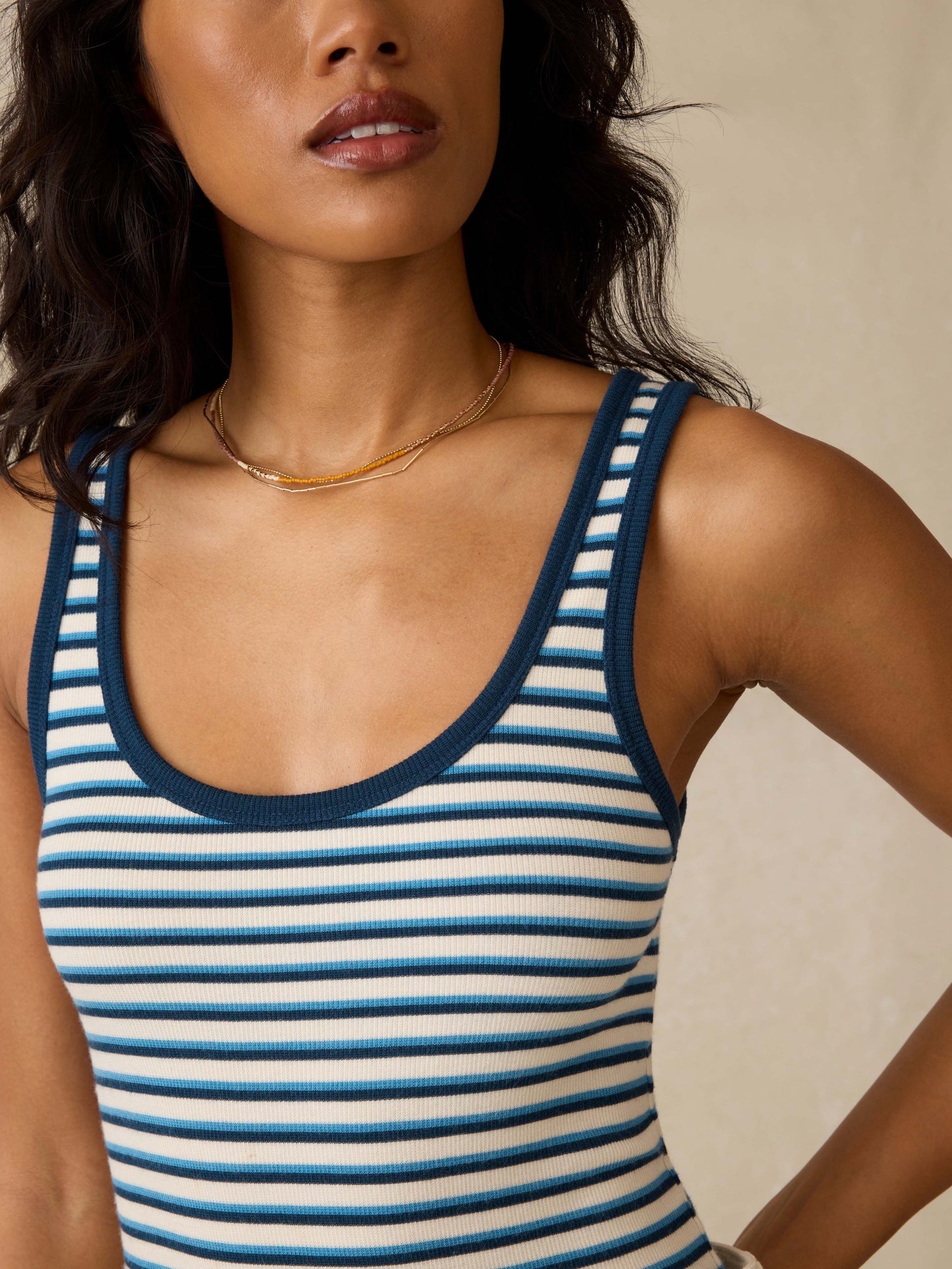 Featherweight Freestyle Tank - Titan Tides Stripe