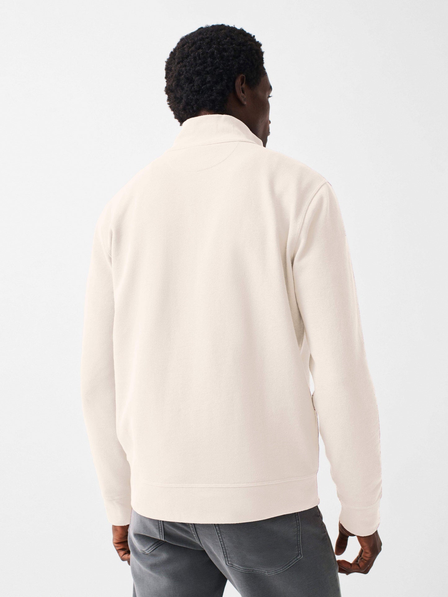 Spring Lake Long-Sleeve Terry Quarter Zip - Solar White