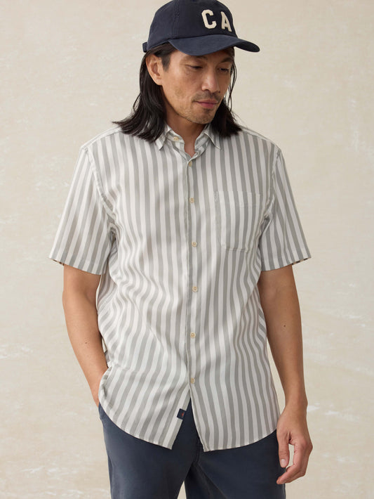 Short-Sleeve Movement™ Monterey Shirt - Clover Valley Stripe