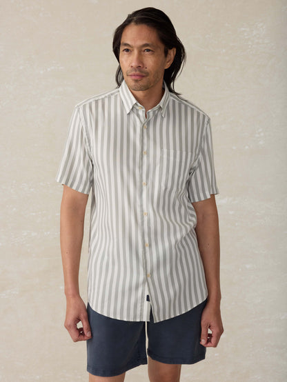 Short-Sleeve Movement™ Monterey Shirt - Clover Valley Stripe