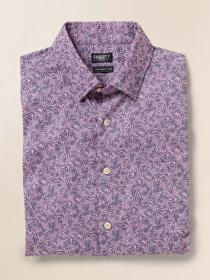 Short-Sleeve Movement™ Monterey Shirt - Lavender Sky Canopy