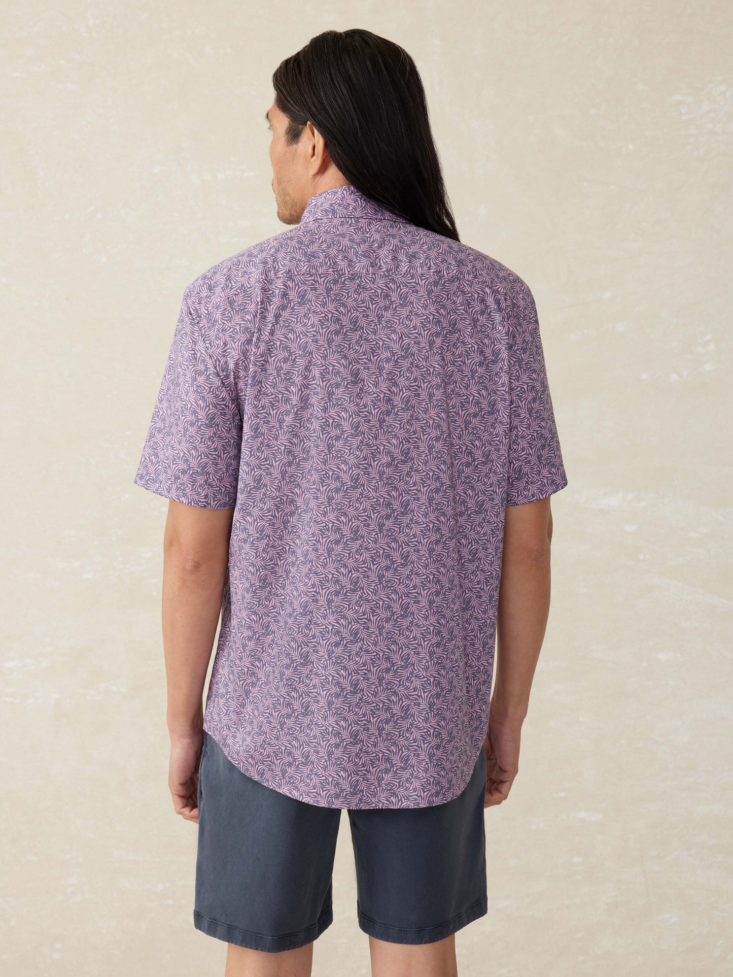 Short-Sleeve Movement™ Monterey Shirt - Lavender Sky Canopy