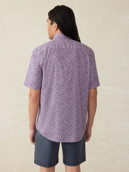 Short-Sleeve Movement™ Monterey Shirt - Lavender Sky Canopy