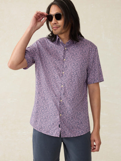 Short-Sleeve Movement™ Monterey Shirt - Lavender Sky Canopy