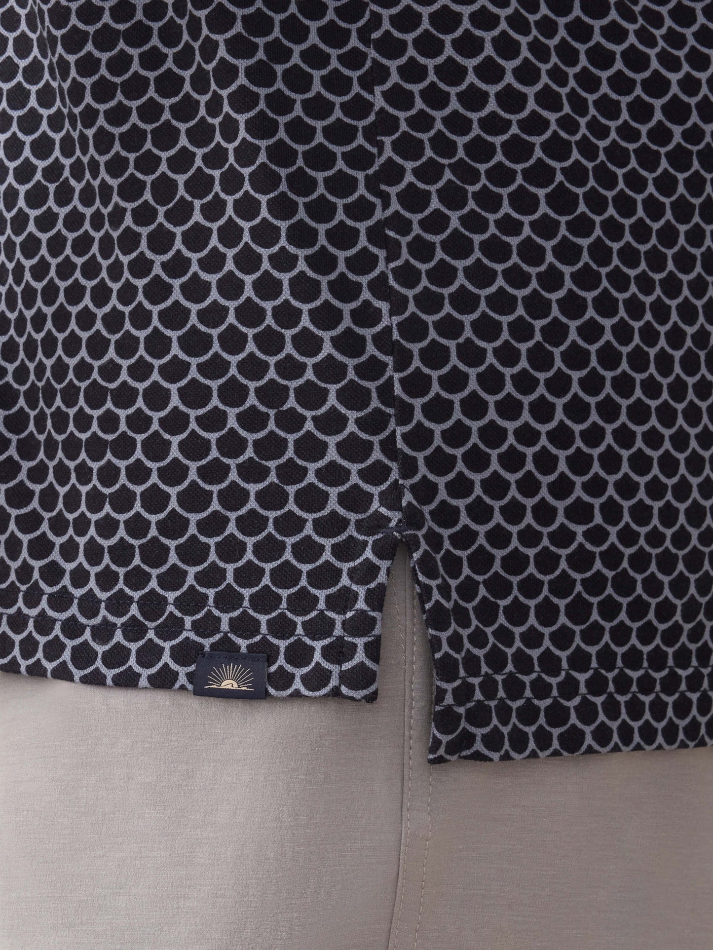 Short-Sleeve Movement™ Pique Polo - Midnight Fishscale
