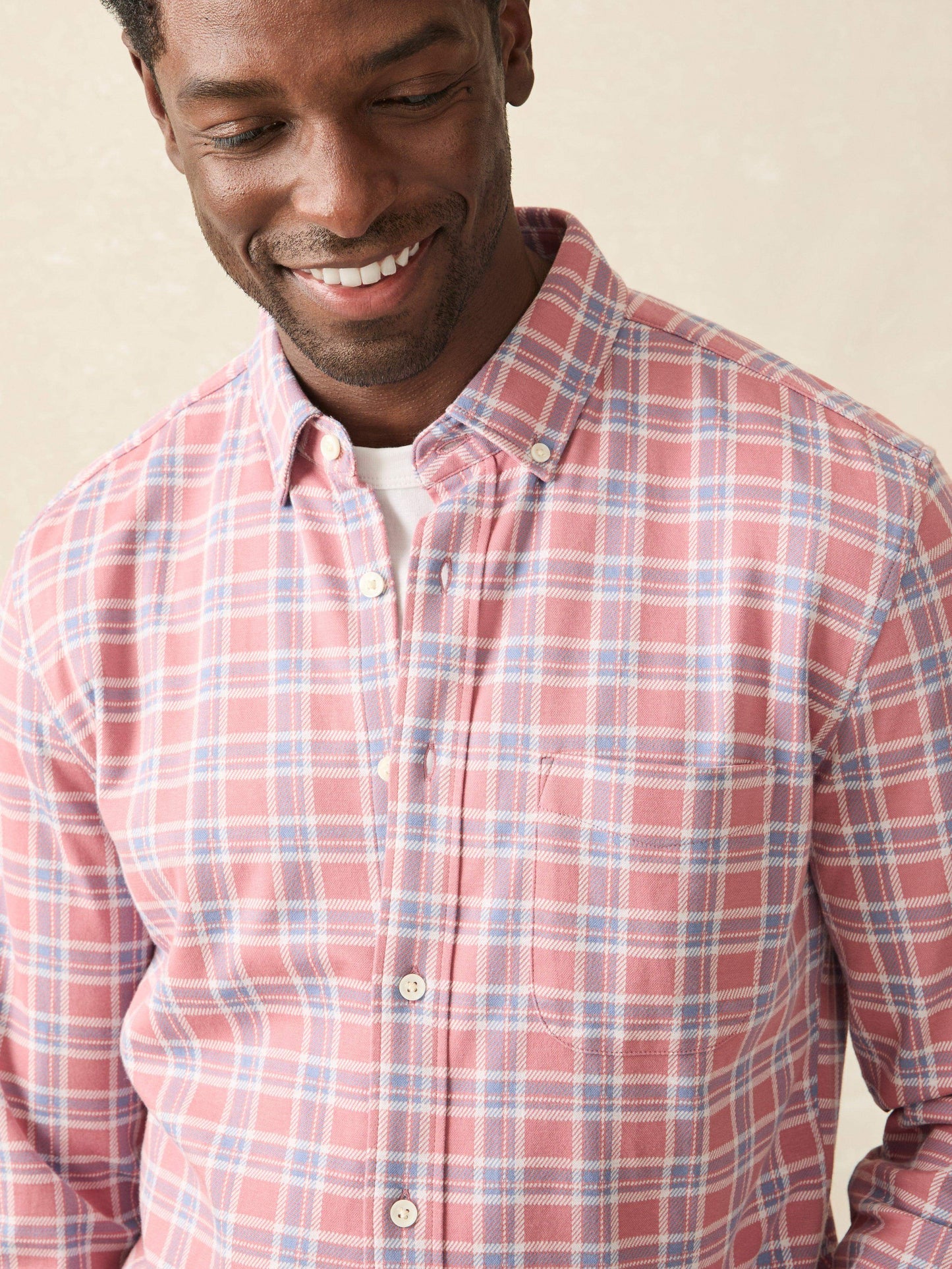 Coastline Knit Shirt - River Rose Plaid
