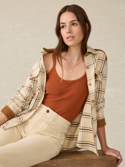 Pacific Pointelle Tank - Gingerbread