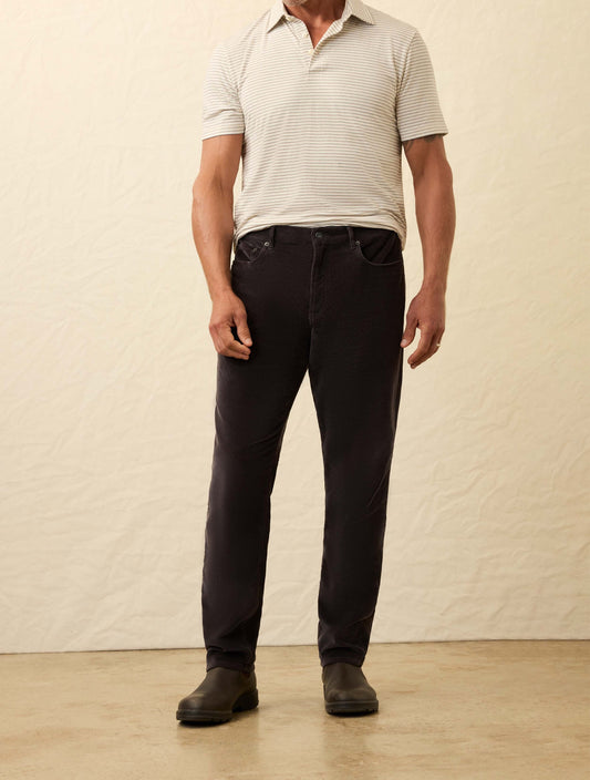 Stretch Terry Corduroy 5-Pocket Pant - Washed Charcoal
