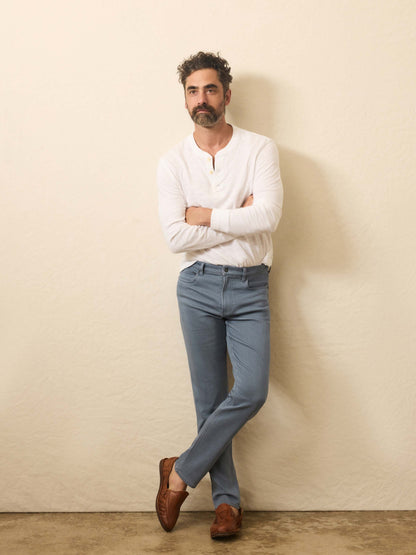 Stretch Terry 5-Pocket Pant - Rocky Blue