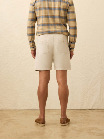 Corduroy Drawstring Utility Short - Plaza Stone
