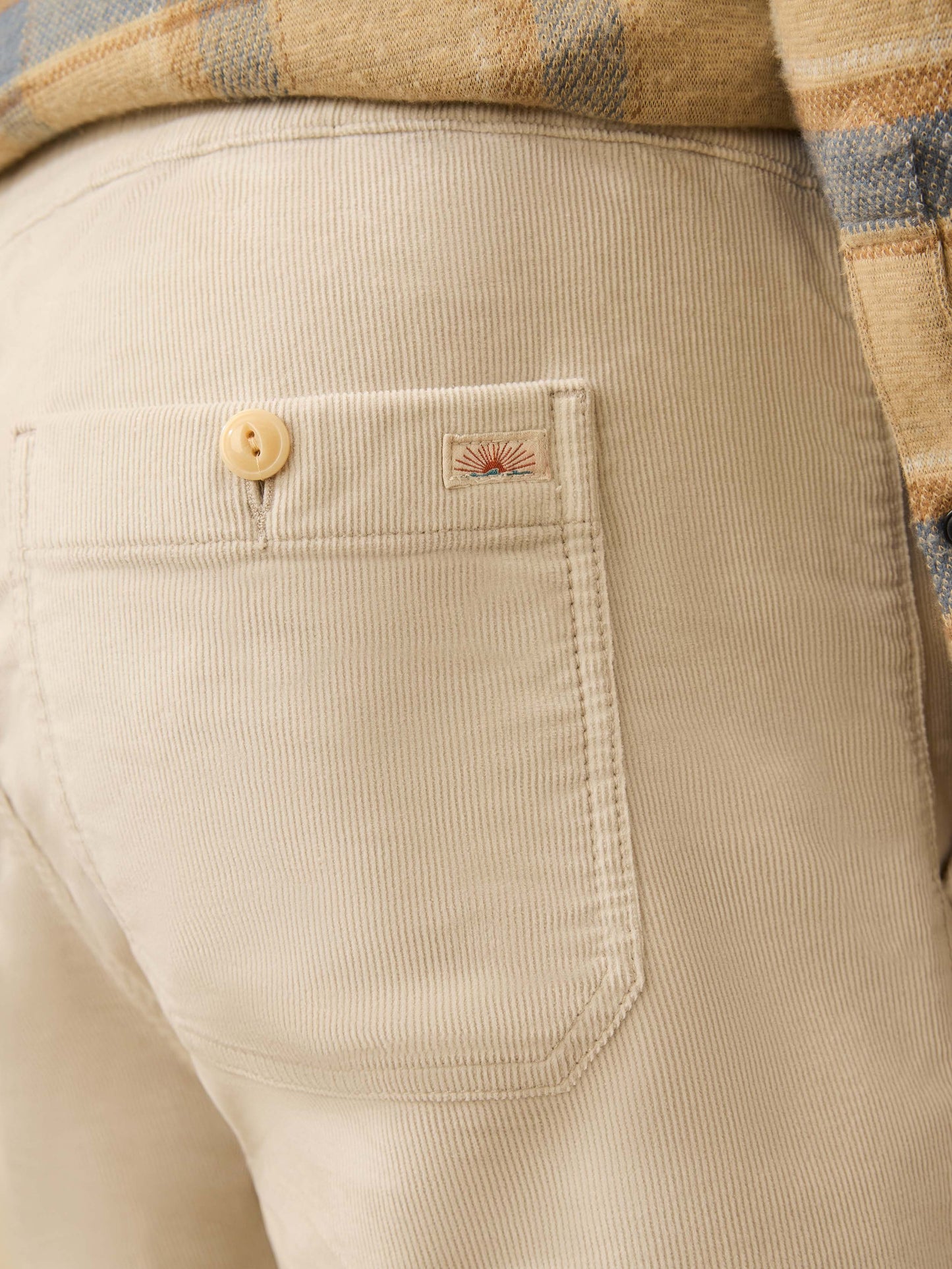 Corduroy Drawstring Utility Short - Plaza Stone