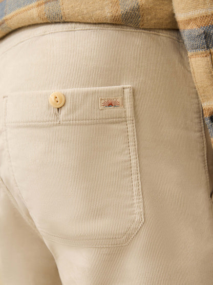 Corduroy Drawstring Utility Short - Plaza Stone