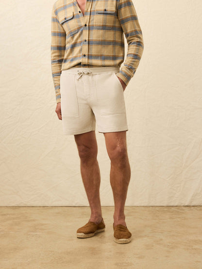 Corduroy Drawstring Utility Short - Plaza Stone
