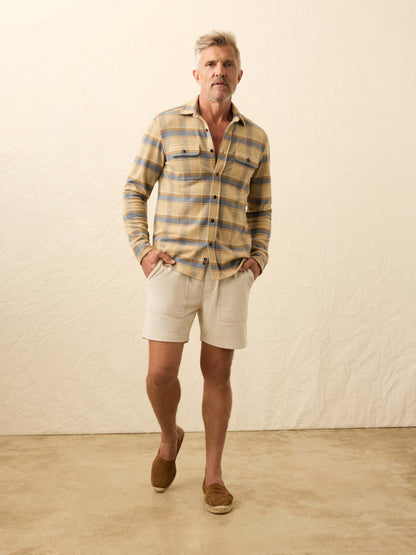 Corduroy Drawstring Utility Short - Plaza Stone